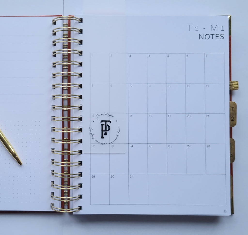 Premium 12-Month Undated Goal Planner – Quarterly, Monthly & Weekly Planning